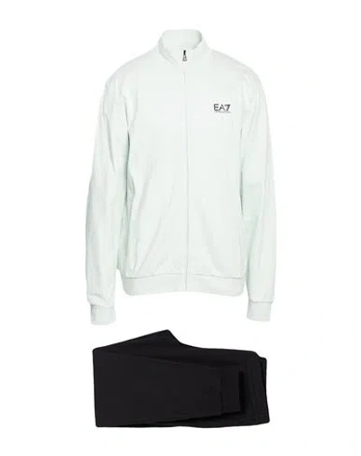 Ea7 Man Tracksuit Light Green Size 3xl Cotton In Multi