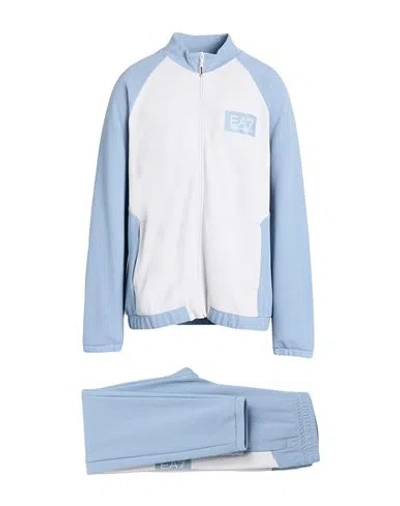 Ea7 Man Tracksuit Light Grey Size 3xl Cotton, Polyester In Gray