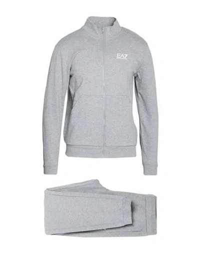 Ea7 Man Tracksuit Light Grey Size Xs Cotton In Gray