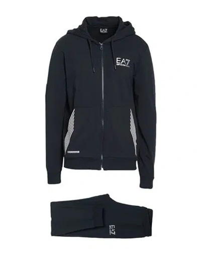 Ea7 Man Tracksuit Midnight Blue Size Xl Cotton, Polyester, Elastane
