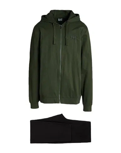 Ea7 Man Tracksuit Military Green Size Xs Cotton