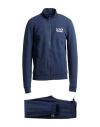 Ea7 Man Tracksuit Navy Size Xxl Cotton, Polyester, Elastane In Blue