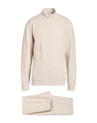 Ea7 Man Tracksuit Off White Size 3xl Cotton, Polyester, Elastane In Pink