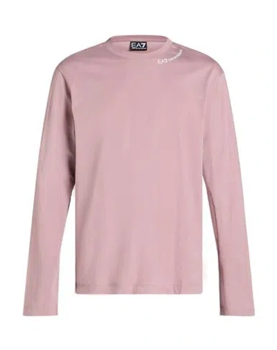 Ea7 Man T-shirt Antique Rose Size 3xl Cotton In Pink