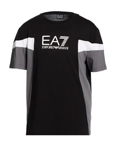 Ea7 Man T-shirt Black Size 3xl Cotton
