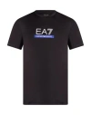 Ea7 Man T-shirt Black Size 3xl Polyester, Elastane