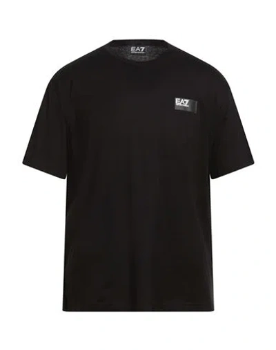 Ea7 Man T-shirt Black Size L Cotton
