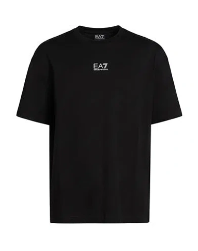 Ea7 Man T-shirt Black Size S Cotton