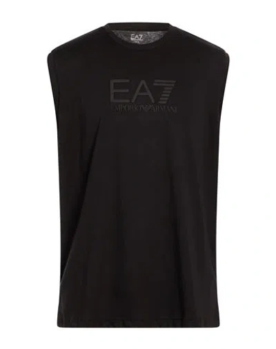 Ea7 Man T-shirt Black Size Xl Cotton