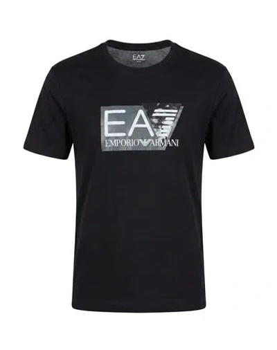 Ea7 Man T-shirt Black Size Xl Cotton