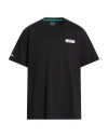 Ea7 Man T-shirt Black Size Xl Polyester, Cotton, Elastane