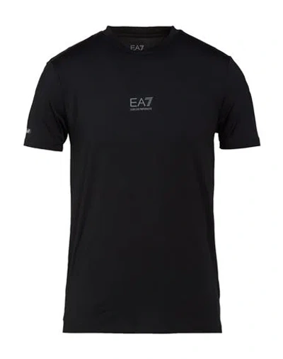 Ea7 Man T-shirt Black Size Xs Polyester, Elastane