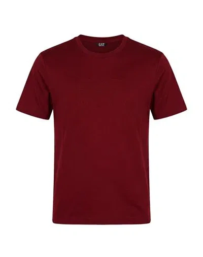 Ea7 Man T-shirt Brick Size Xl Modal, Polyester In Red