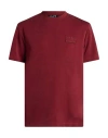 Ea7 Man T-shirt Burgundy Size L Lyocell, Polyester