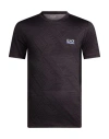 Ea7 Man T-shirt Charcoal Size 3xl Polyester, Elastane In Gray