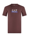 Ea7 Man T-shirt Chocolate Brown Size 3xl Polyester, Elastane