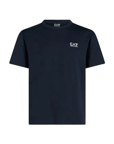 Ea7 Man T-shirt Midnight Blue Size M Cotton