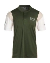 Ea7 Man T-shirt Military Green Size L Recycled Polyester