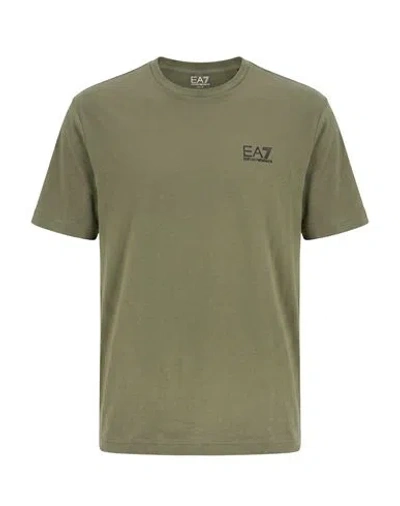Ea7 Man T-shirt Military Green Size Xs Cotton