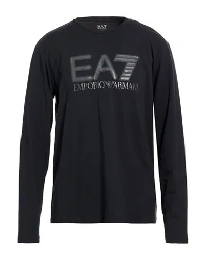 EA7 EA7 MAN T-SHIRT NAVY SIZE 3XL COTTON, ELASTANE