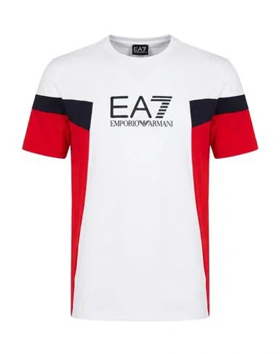 Ea7 Man T-shirt White Size 3xl Cotton