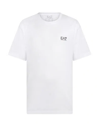 Ea7 Man T-shirt White Size 3xl Cotton