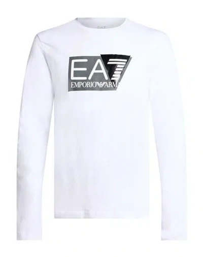 Ea7 Man T-shirt White Size 3xl Cotton, Elastane
