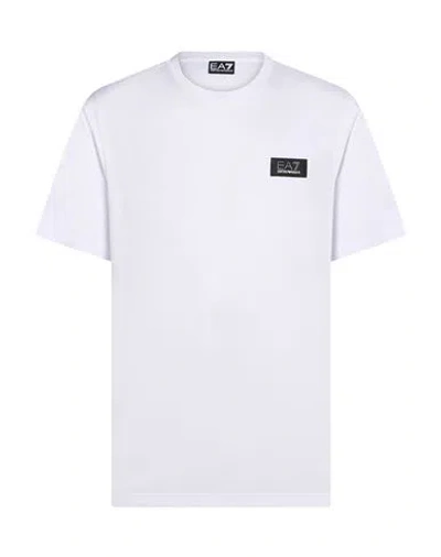 Ea7 Man T-shirt White Size 3xl Modal, Polyester