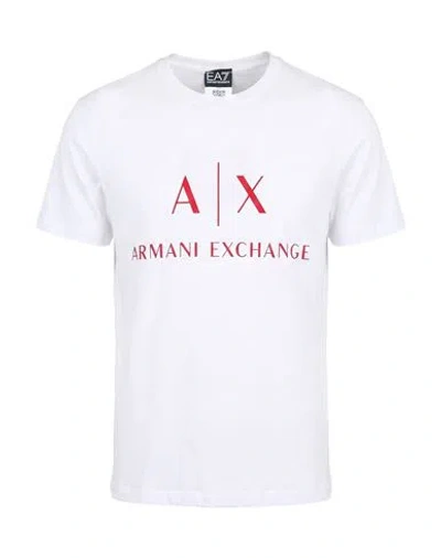 Ea7 Man T-shirt White Size S Cotton
