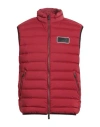 Ea7 Man Vest Burgundy Size M Polyester, Elastane In Red