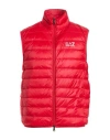 Ea7 Man Vest Red Size L Polyamide In Animal Print