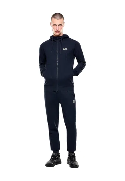 Ea7 Men Navy Blue Logo Tracksuit