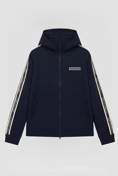 Ea7 Men's Sweatshirt Logo Series Blue Night