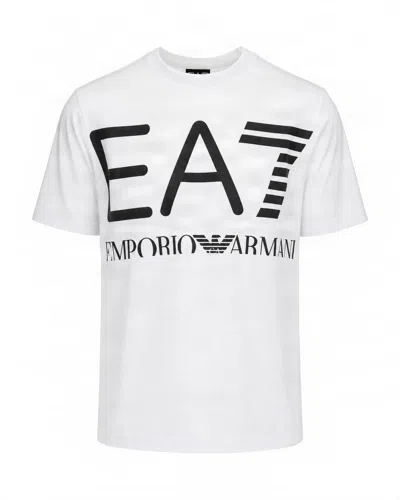 Ea7 Men White Crew Neck T-shirt