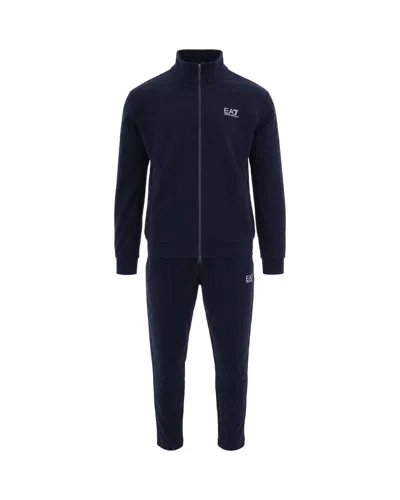 Ea7 Men's Zip-up Track Jacket And Jogger Pants Set In Blue