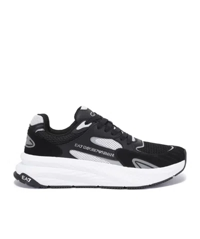 Ea7 Mesh Casual Sneakers In White