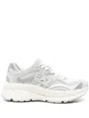 Ea7 White Logo Sneakers In Grey