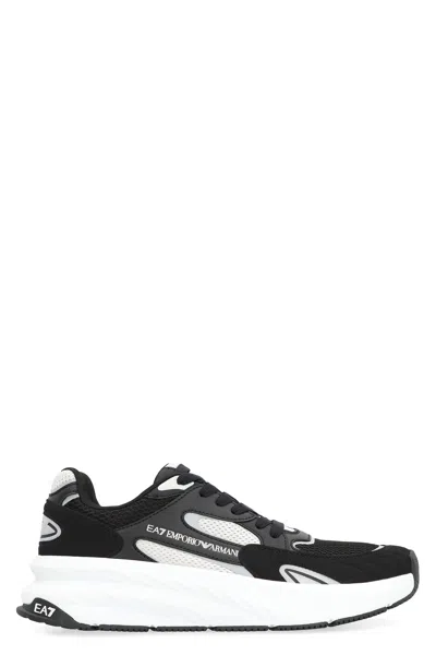 Ea7 Mesh Sneakers In Black