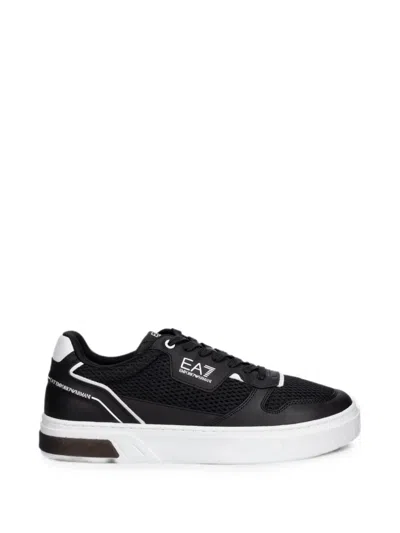 Ea7 Mesh-panelled Logo-print Sneakers In Multi