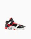 Ea7 Mid-top Basketball Sneakers In Patterned