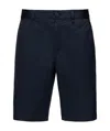 Ea7 Midnight Blue Logo Patch Shorts In Black