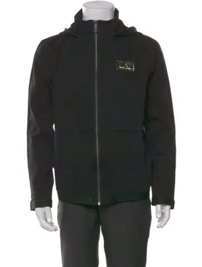 Pre-owned Ea7 Mock Neck Long Sleeve Hoodie In Black