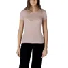 Ea7 Pink Modal T-shirt In Pink