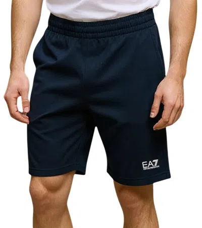 Ea7 Navy Blue Logo Shorts