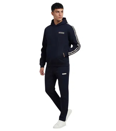 Ea7 Navy Blue Regular Hoodie In Multi