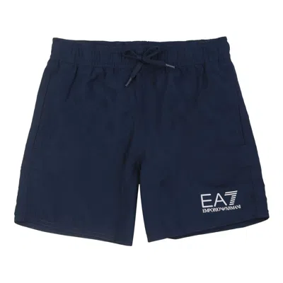 Ea7 Kids' Navy Blue Swim Shorts