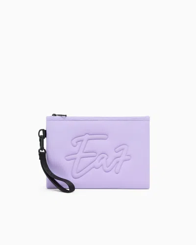 Ea7 Neoprene Pouch In Purple