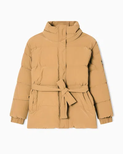 Ea7 Nylon Padded Jacket With Belt