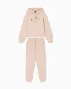 Ea7 Organic Cotton-blend Tracksuit With Oversized Logo