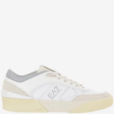 Ea7 Otg Pride Luxe Leather Sneakers With Suede Accents In Multi